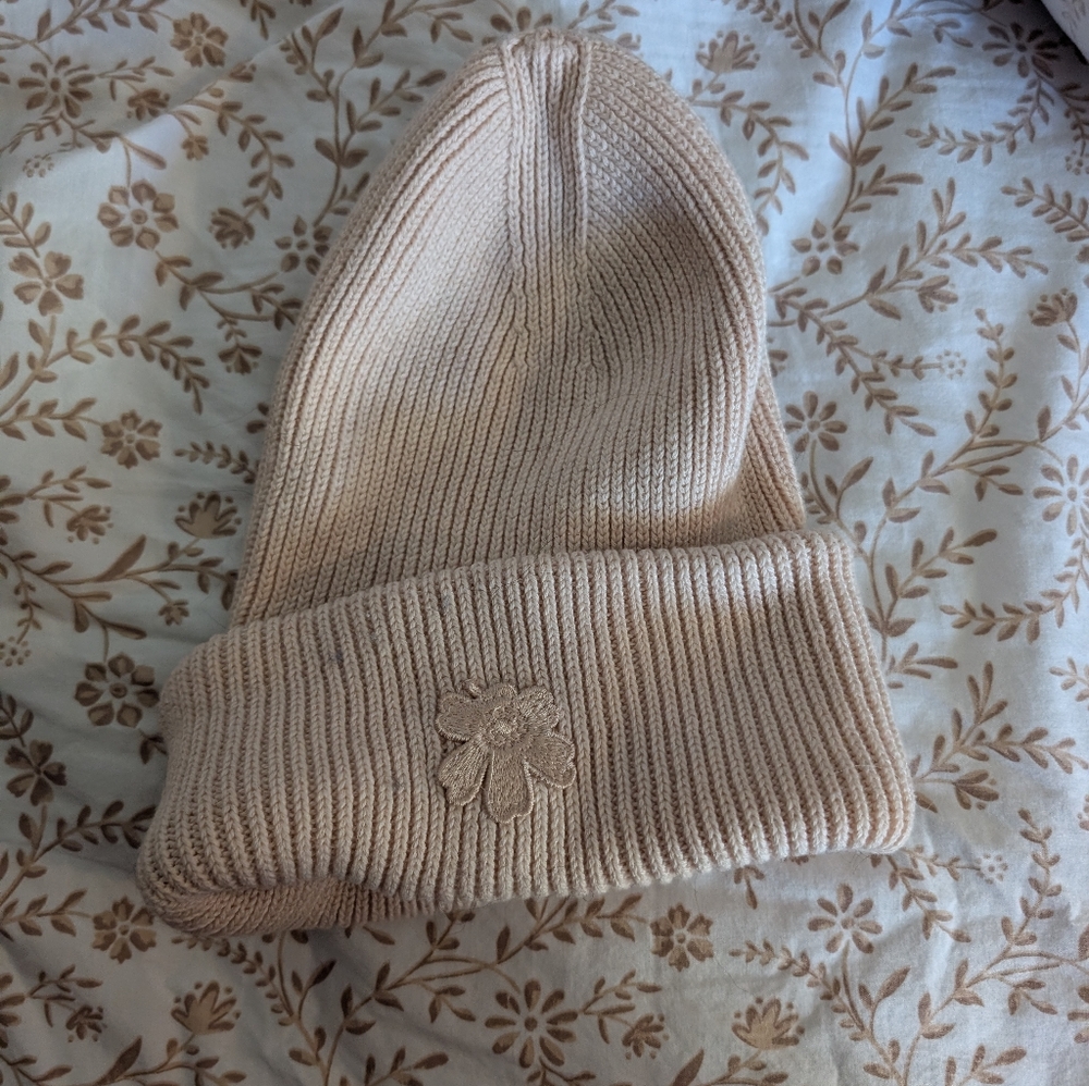 Pink Flower Beanie
